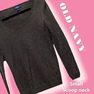 2/33$🔥🔥🔥OLD NAVY SMALL DARK GRAY SCOOP NECK SWEATER